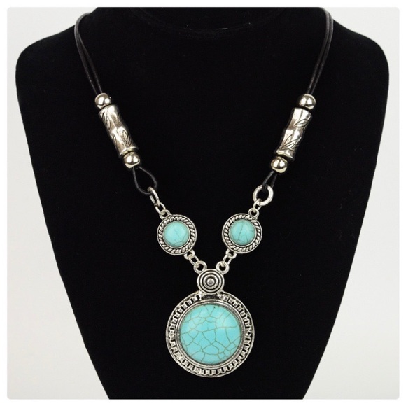 Mad about Turquoise Pendant Necklace - Picture 5 of 8